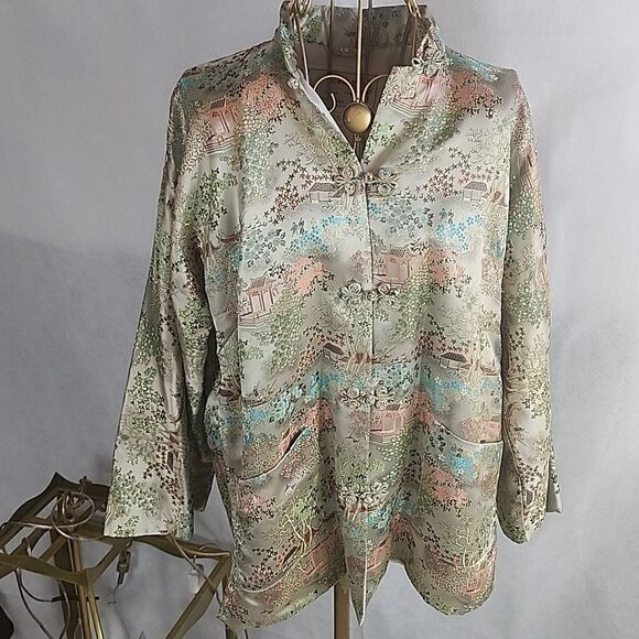 Vintage 40's Shanghi China Spring Blossom Kimono Jacket Dressy - Picture 1 of 16
